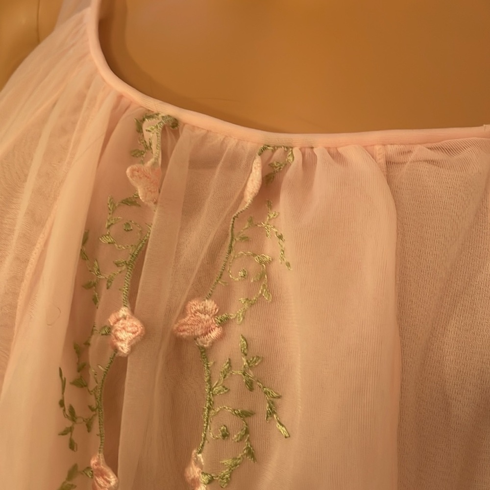 Vintage NIGHTGOWN pale pink tricot by RADCLIFFE size SMALL - Picture 6 of 13